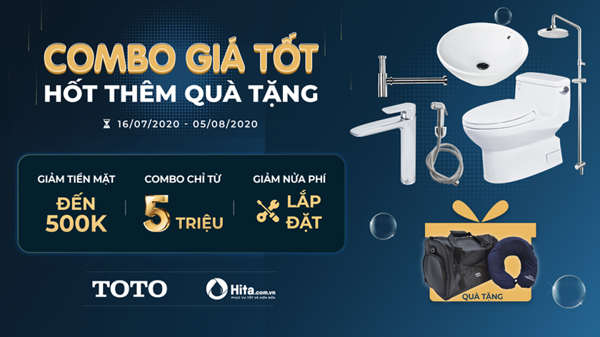 Combo giá tốt Hốt thêm quà tặng - Thiết bị vệ sinh TOTO